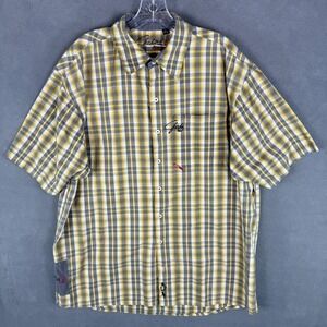 Shady Ltd Button Up Short Sleeve Shirt Mens L Plaid Y2K Eminem Rap‎ Vintage